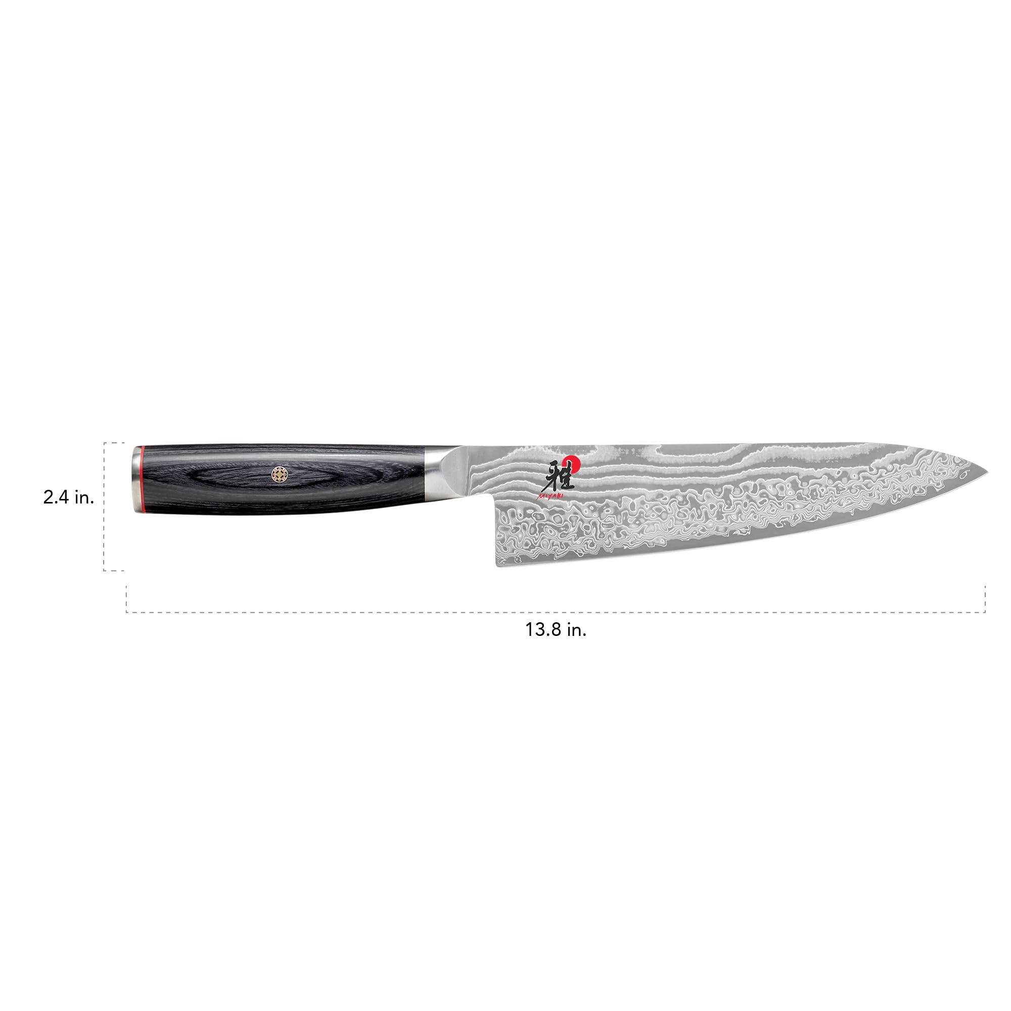 Miyabi Kaizen II blade honbazuke edge highlighted with precise finishing.
