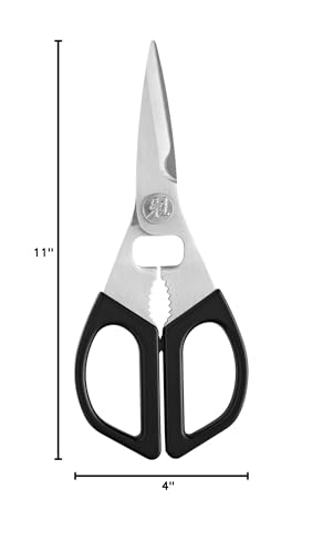 Miyabi Kitchen Shears ergonomic D-shaped handles for comfortable grip