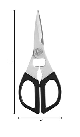 Miyabi Kitchen Shears ergonomic D-shaped handles for comfortable grip