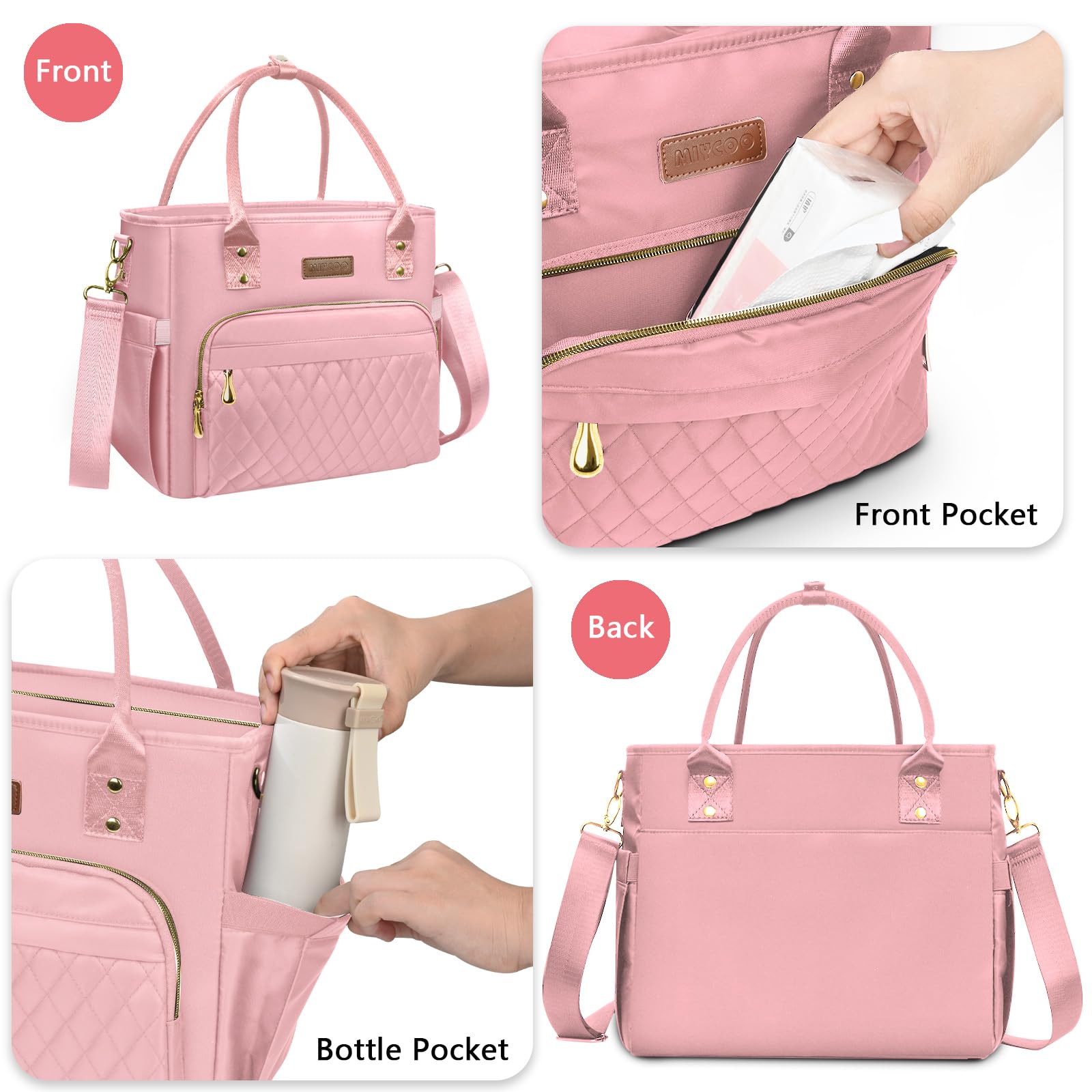 MIYCOO lunch bag leakproof liner prevents spills on the go