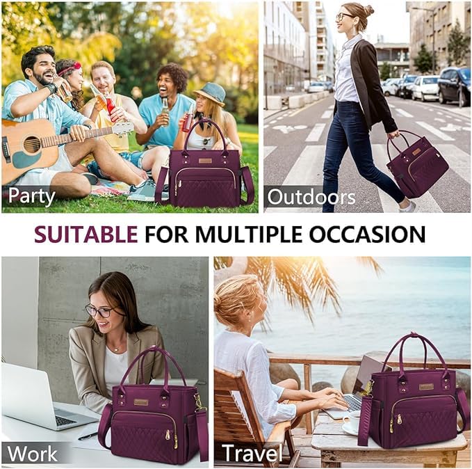 MIYCOO lunch bag removable shoulder strap offers versatile carry options