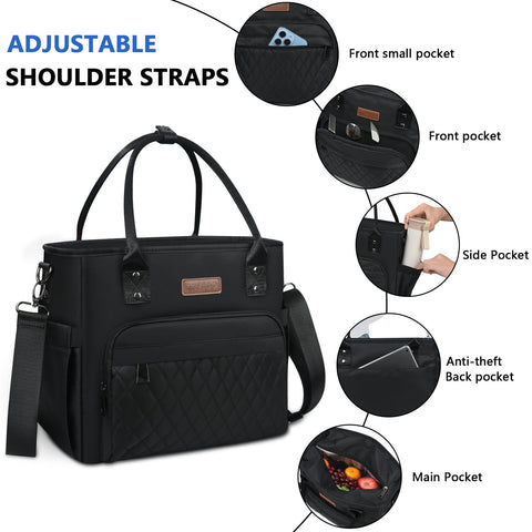 MIYCOO lunch bag side pocket for water bottle and hydration