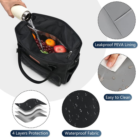 MIYCOO lunch bag with thermal insulation to help maintain meal temperature