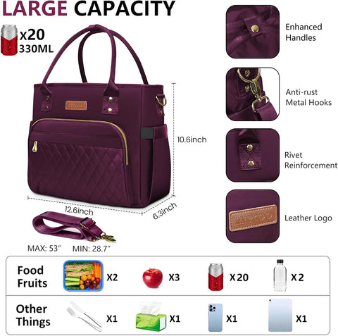 MIYCOO lunch bag top handle options for quick grab-and-go access