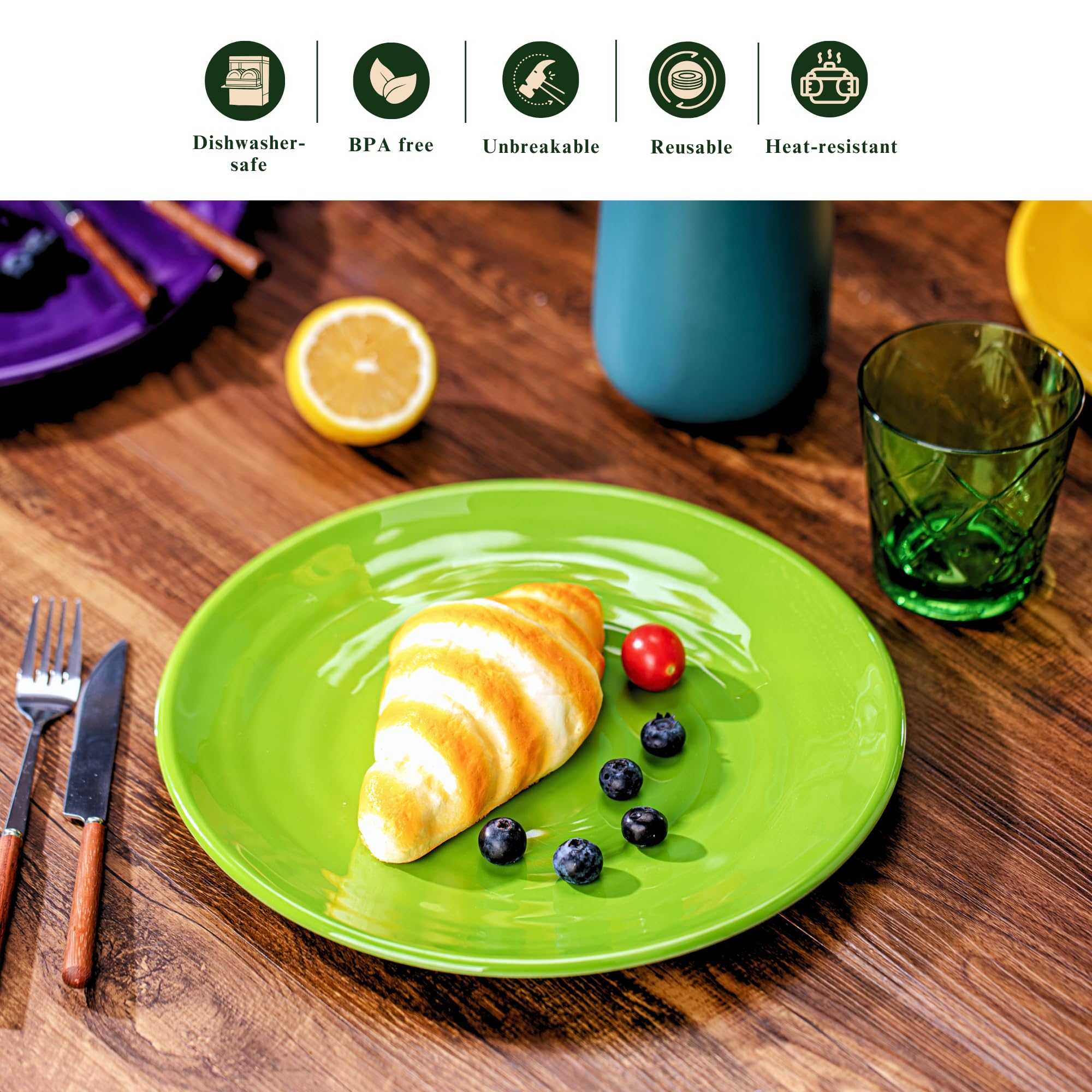 MIYOPESI BPA-free and lead-free plates ensure safe family meals.