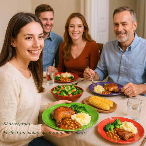 MIYOPESI plates are heat-resistant, suitable for hot meals and chilled salads.