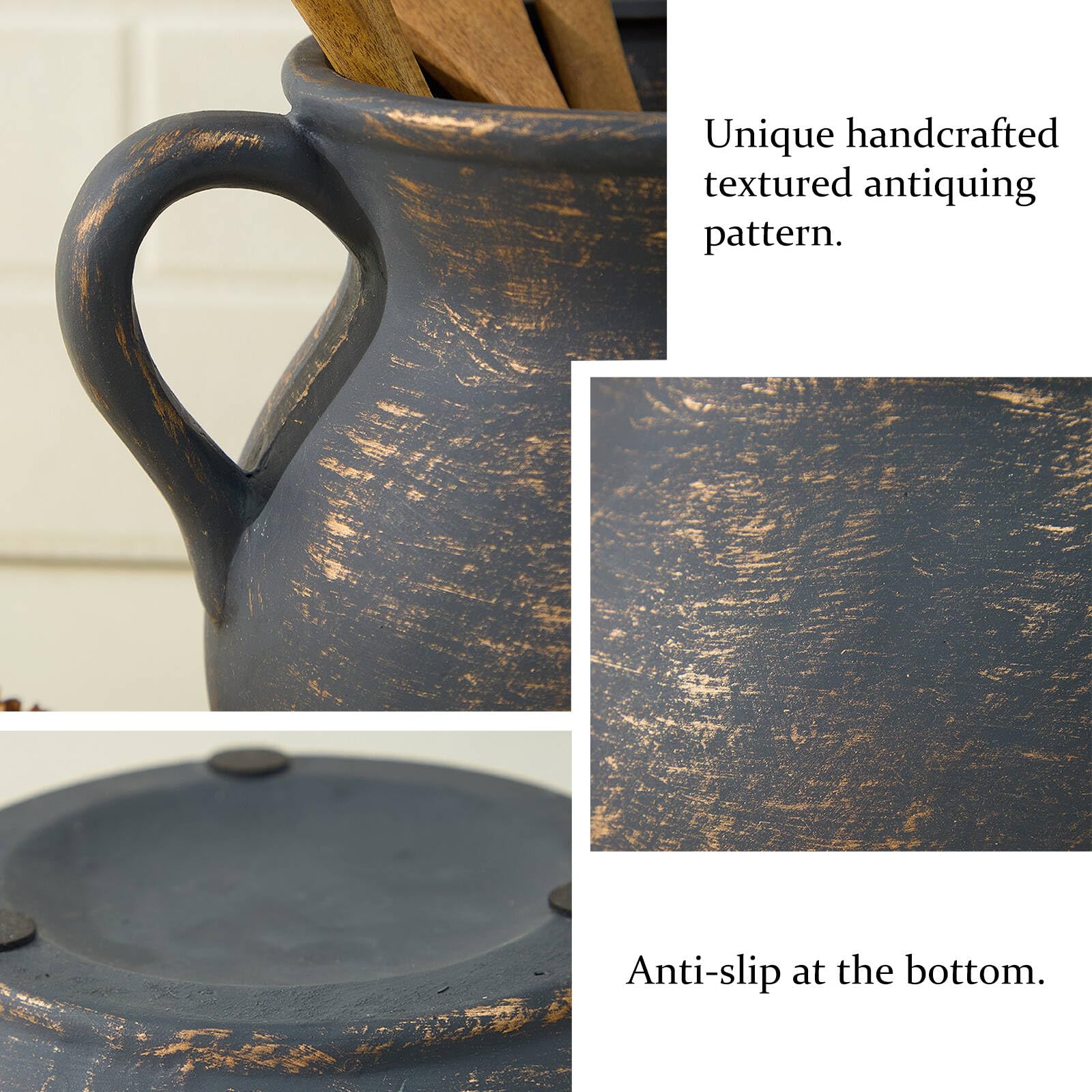 MIYUKI pitcher-shape utensil holder adds vintage flair and tool storage