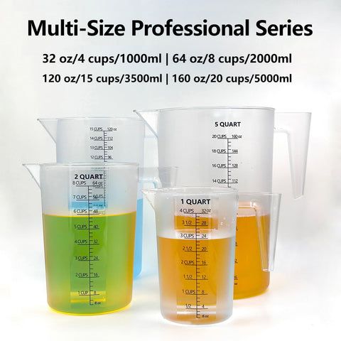 MiziDo measuring cup with ergonomic non-slip handle for spill-free pouring.