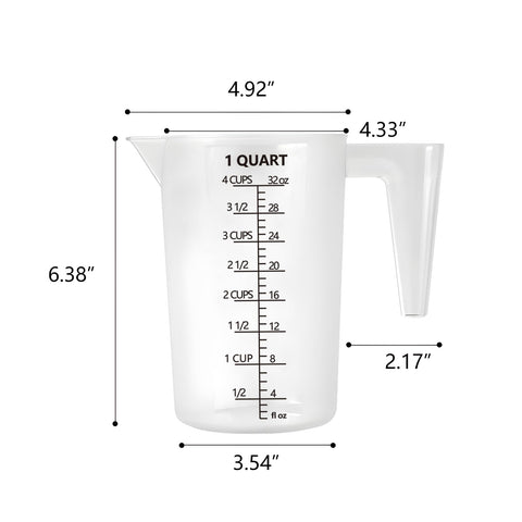 MiziDo measuring cup with handle for safe pool chemical dosing.