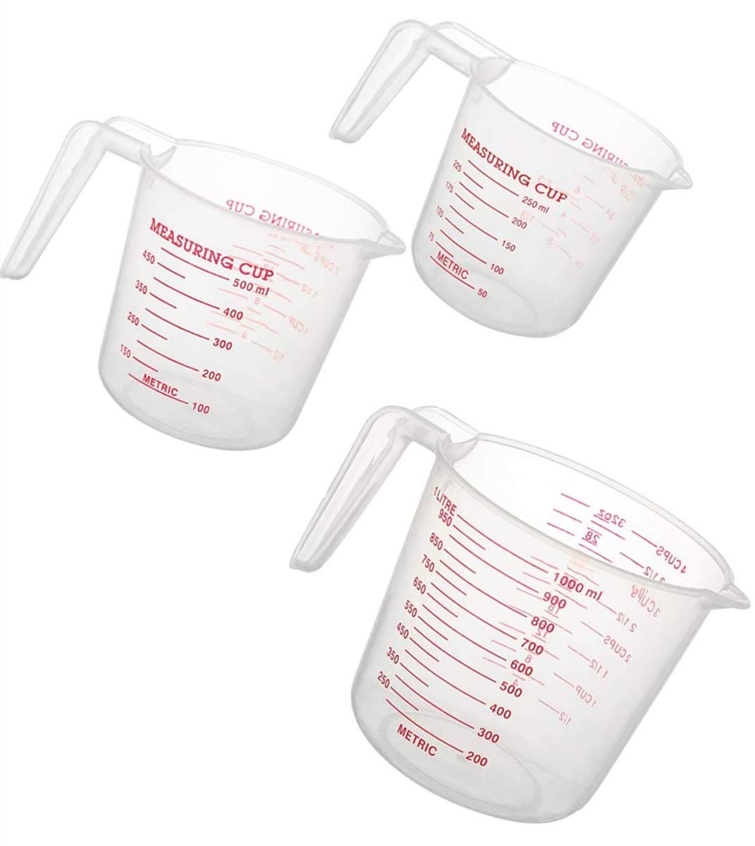 MIZORLIE 1000ml measuring cup with clear markings for precise, mess-free pouring