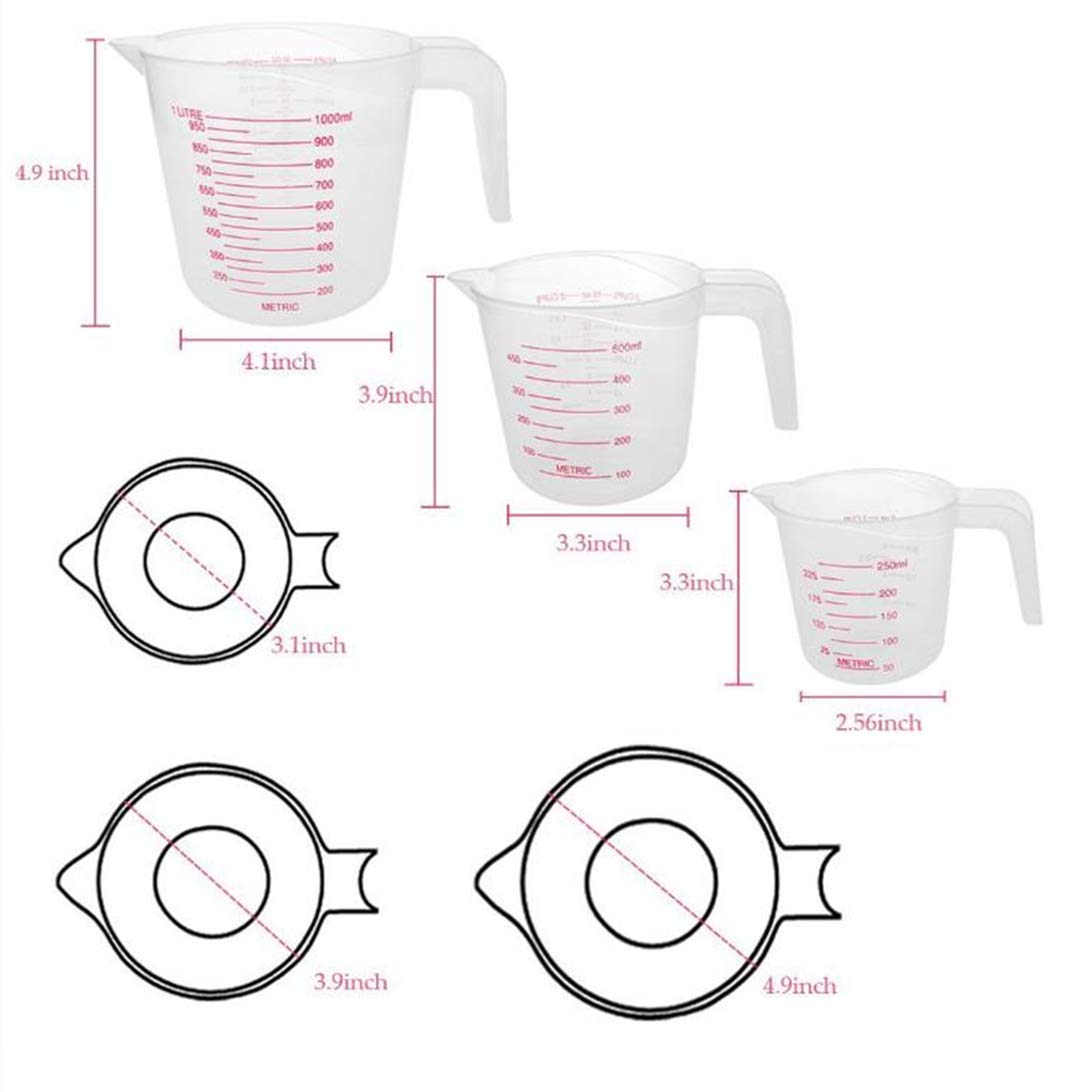 MIZORLIE 250ml measuring cup featuring BPA-free plastic for safe food contact