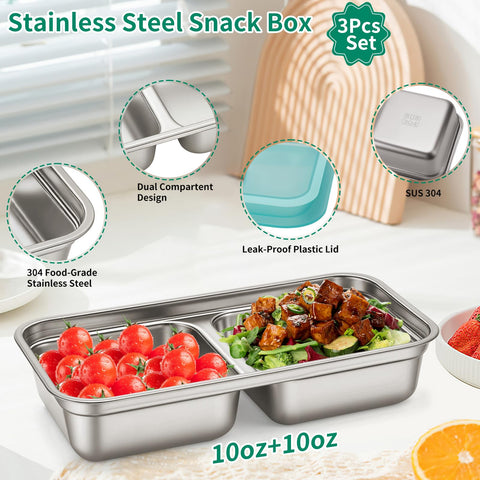 MJDYTYT stainless steel snack container made of 304 stainless steel