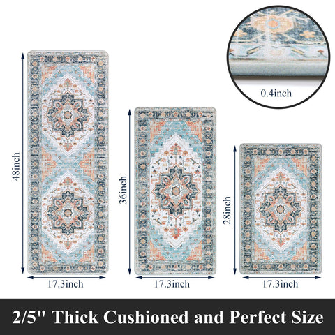 MJIAHOMDEC anti-fatigue mat ergonomic design reduces strain during meal prep