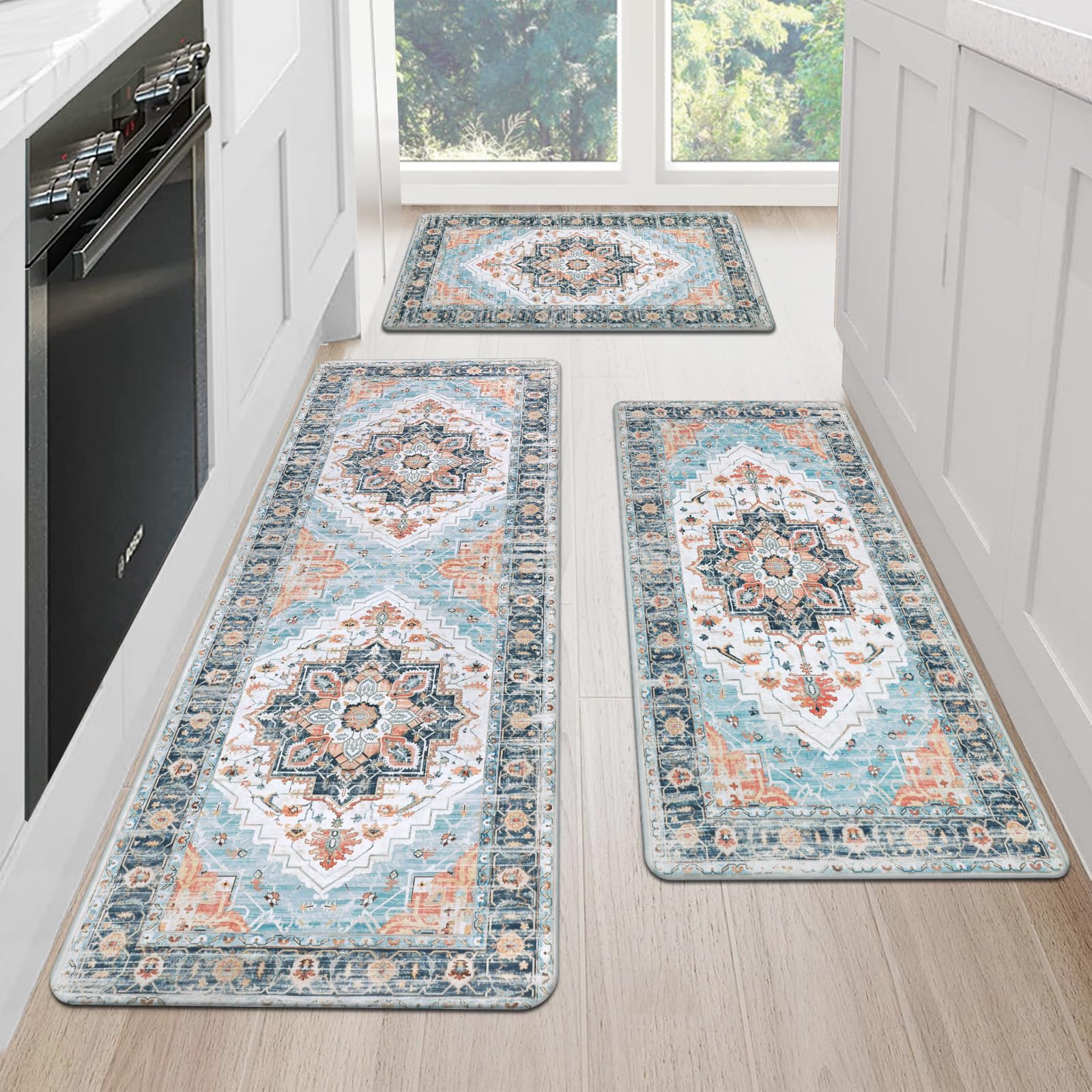 MJIAHOMDEC cushioned kitchen mat 17x28 for comfortable standing in the kitchen