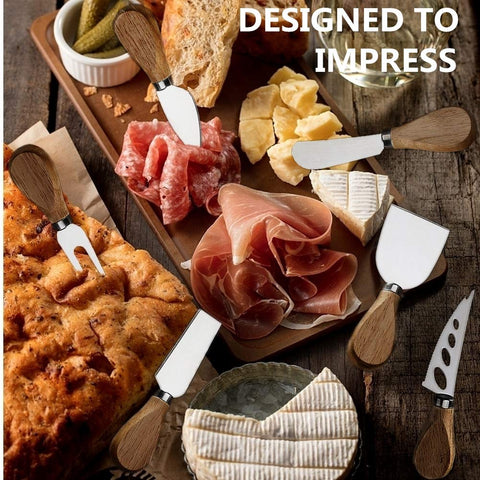 MJuAn dining setup with cheese knife set elevating cheese night.