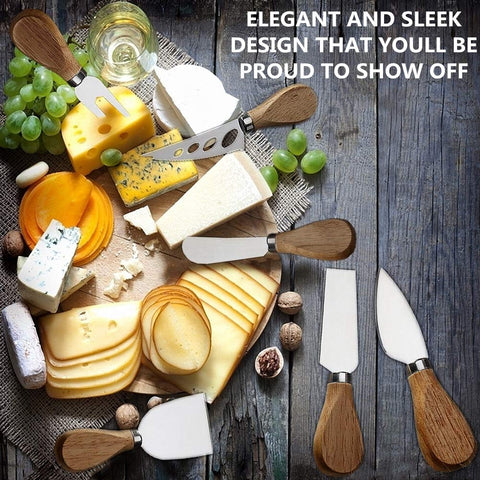 MJuAn gift-ready box with cheese knife set for cheese lovers.