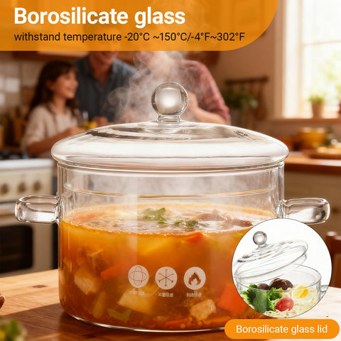 MJZQCD heat-resistant glass handles stay cool while cooking.