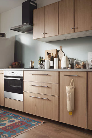 Mkono kitchen closet bag holder ivory saves space and reduces clutter