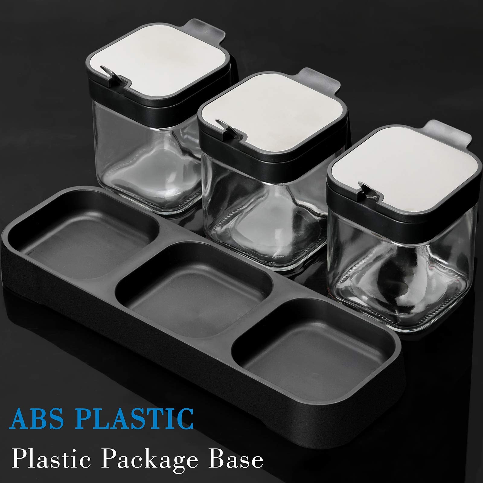 Mlici clear glass canisters let you see contents at a glance
