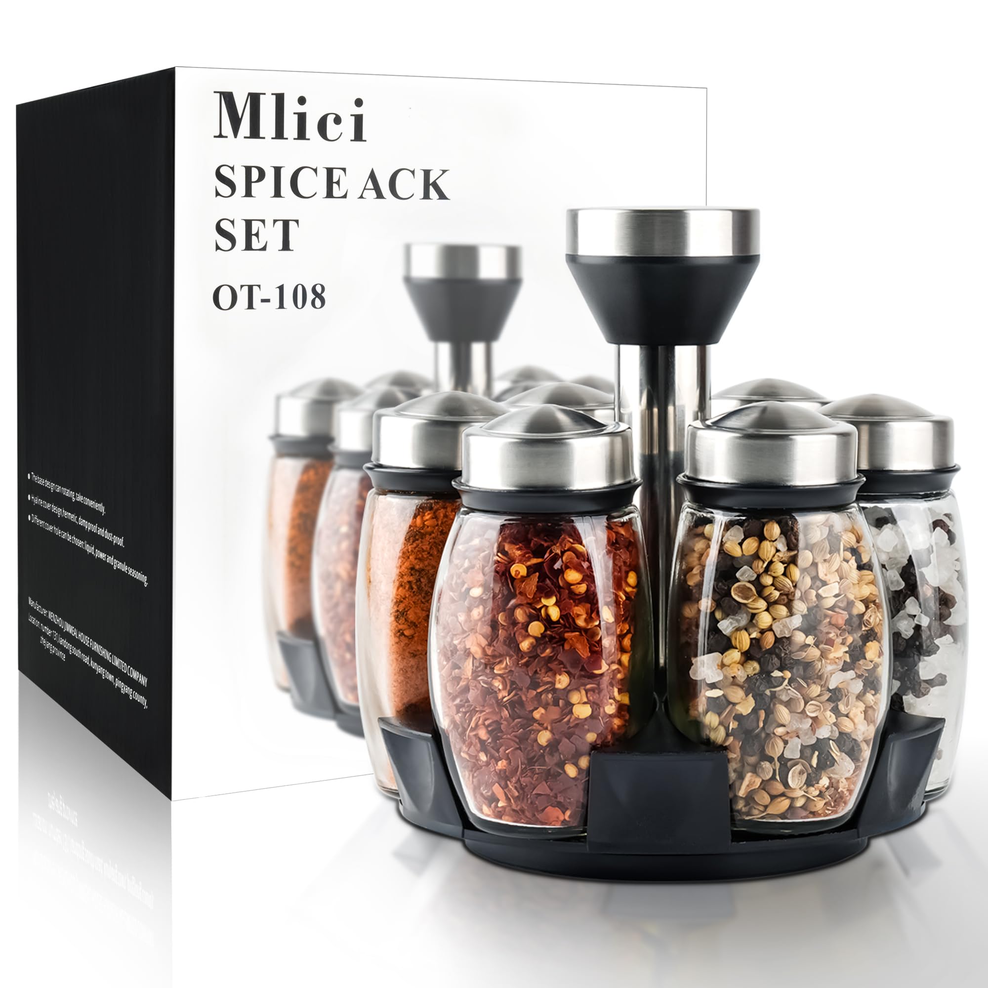 Mlici countertop setup brings most-used spices within easy reach.