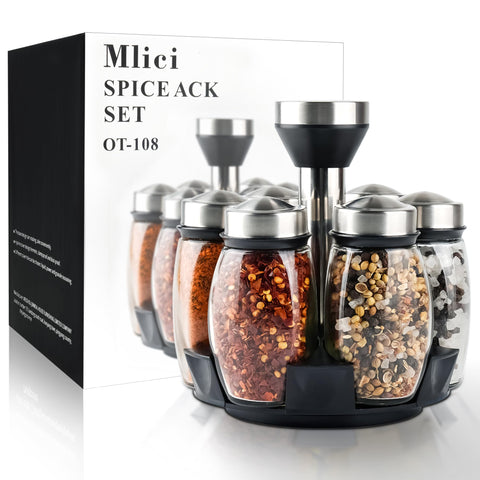Mlici countertop setup brings most-used spices within easy reach.