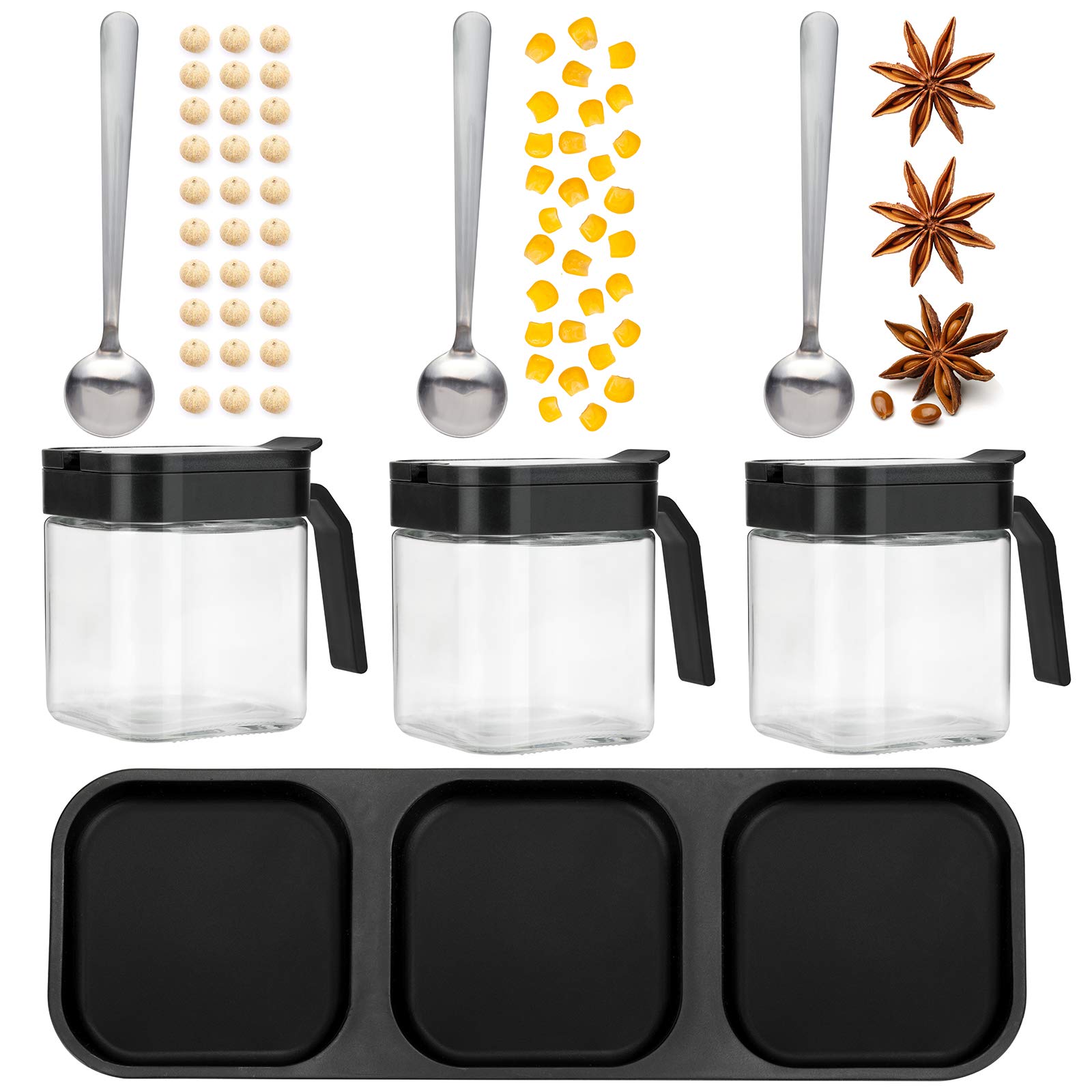 Integrated flip closure keeps spices fresh and dust-free