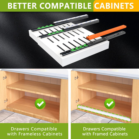 Mlinavn adjustable-width cabinet organizer fitting various cabinet sizes