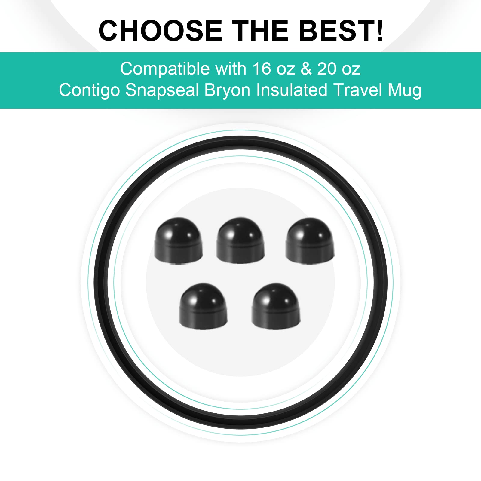 MLKSI rubber stopper for Bryon seals maintains clean, odor-free travel mugs.