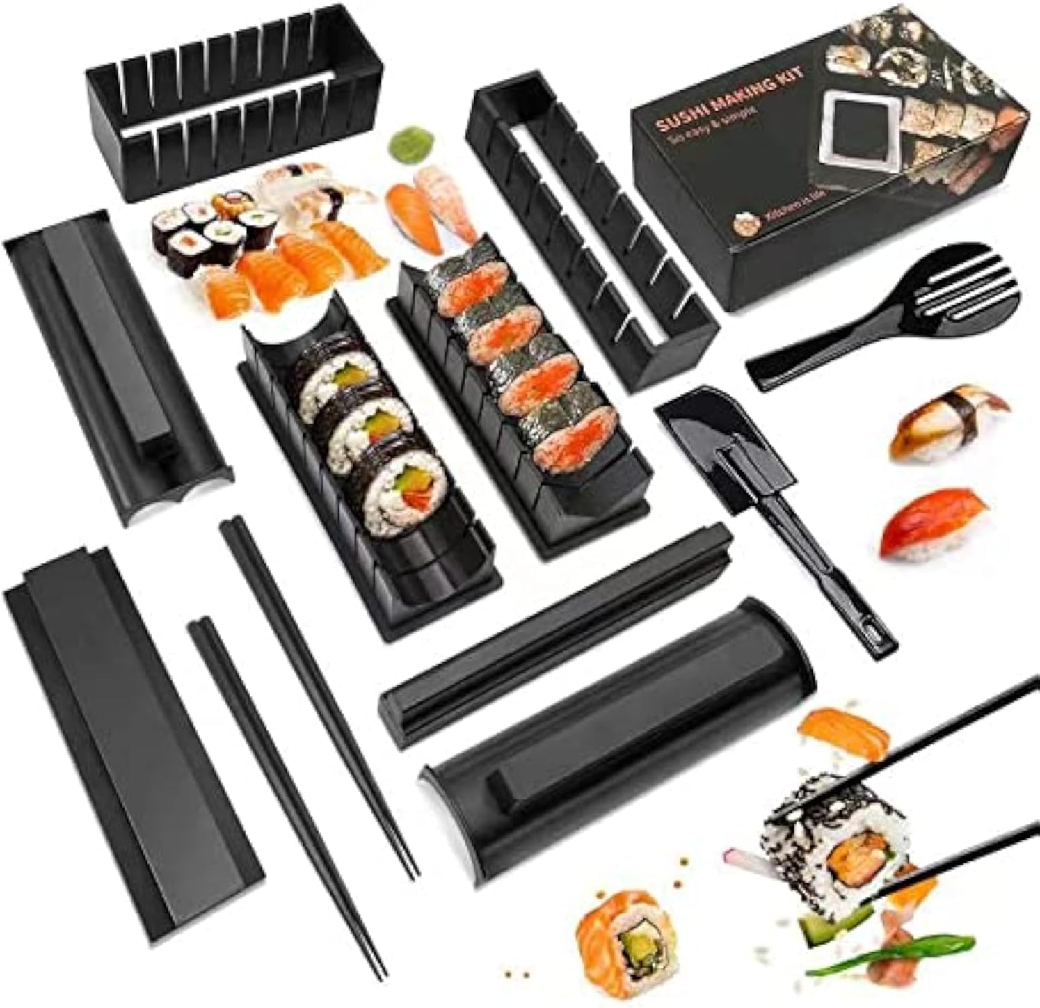 MLRYH sushi making kit contents for creative rolls at home.