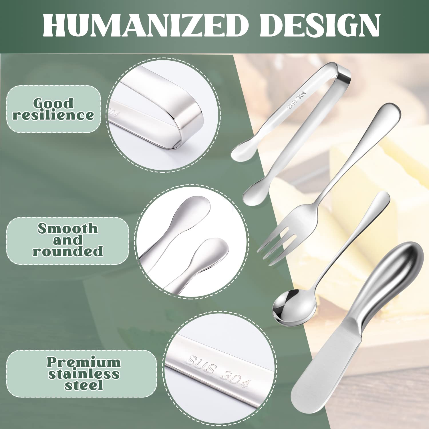 Mlurcu serving spoons and forks collection for precise portions