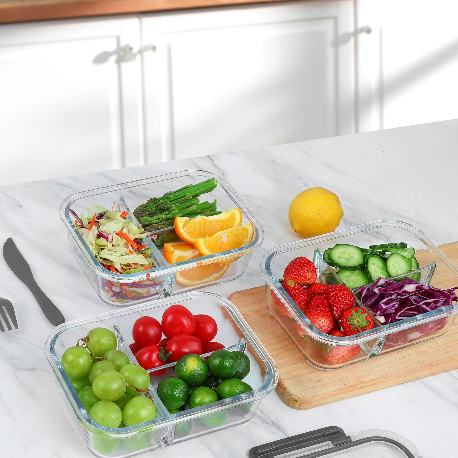 M MCIRCO freezer-friendly glass container for frozen meals