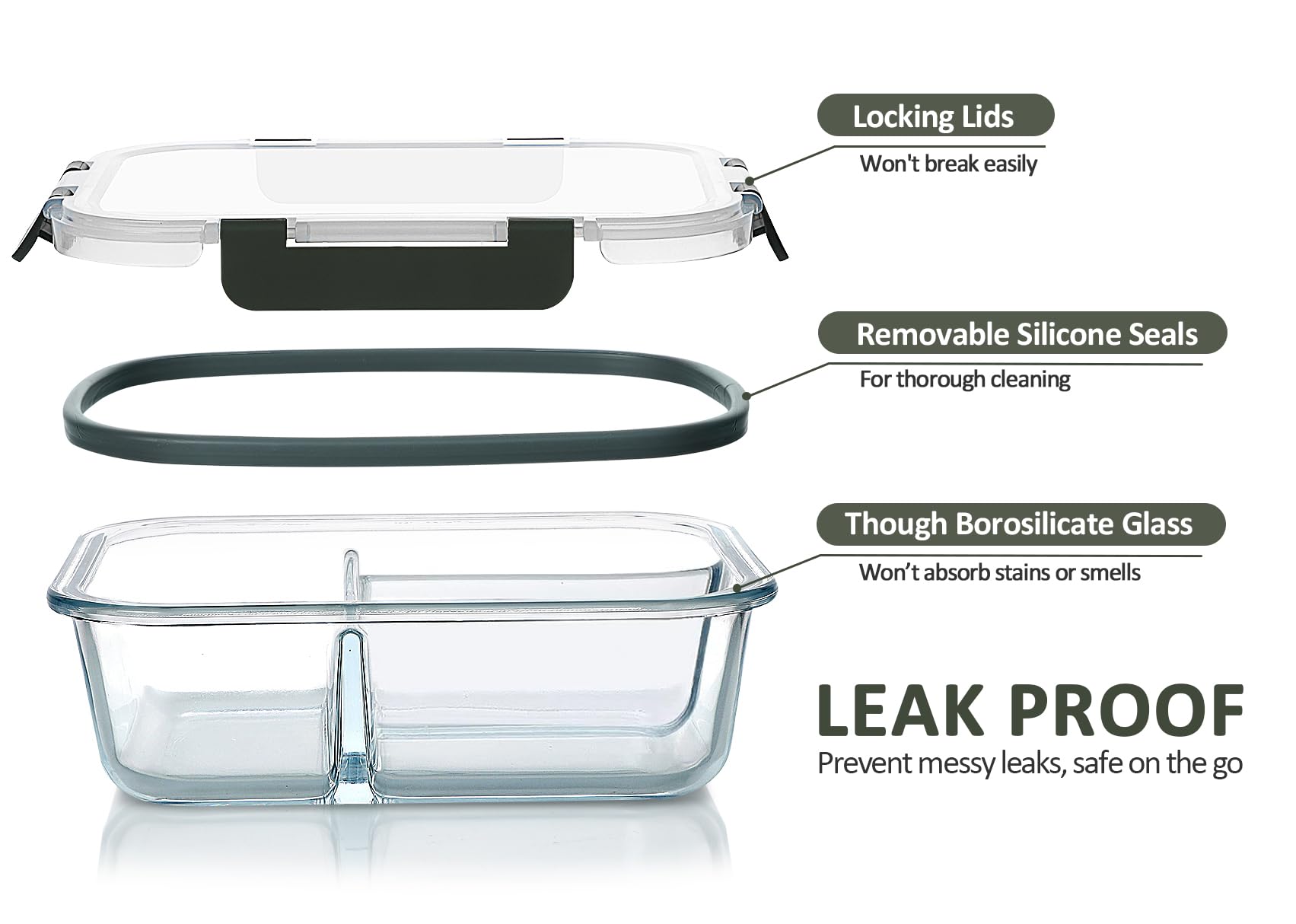 M MCIRCO oven-safe glass container perfect for reheating directly