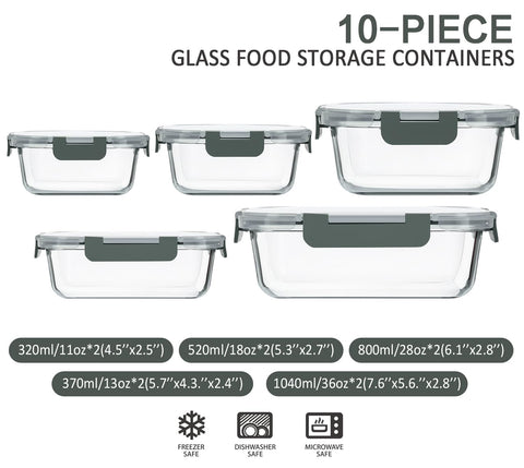 M MCIRCO airtight snap-lock lids keep foods sealed and leak-free.