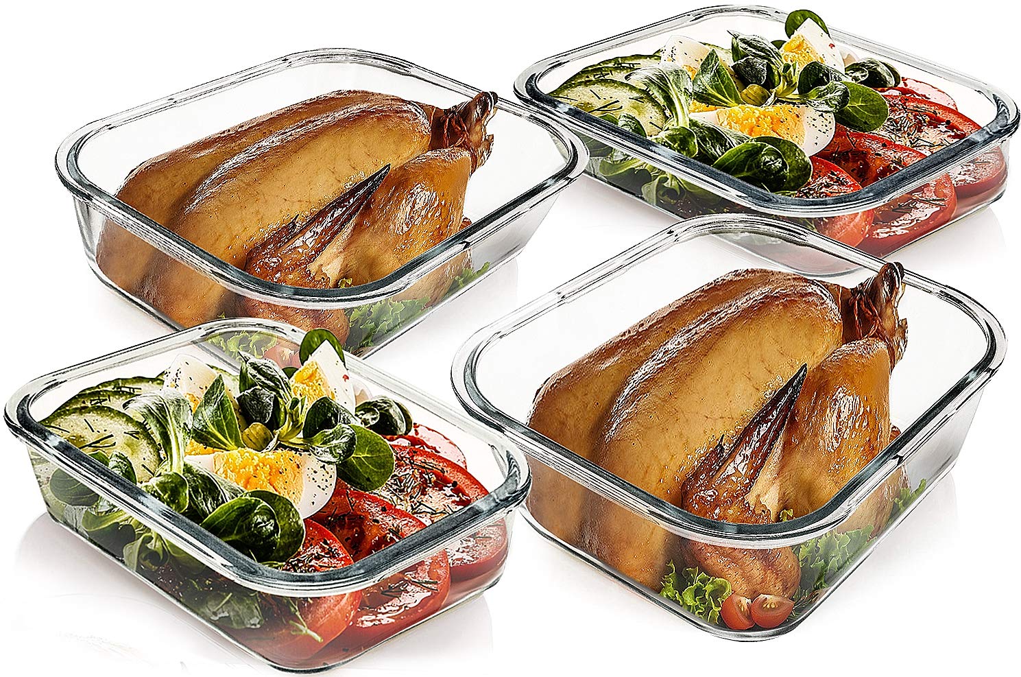MMCIRCO bakeware-ready glass containers go from oven to table smoothly.
