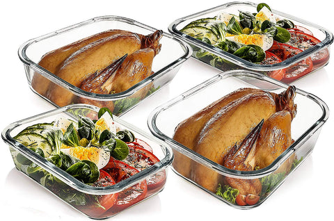 MMCIRCO bakeware-ready glass containers go from oven to table smoothly.