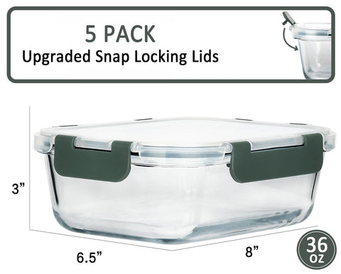 M MCIRCO borosilicate glass storage for durable, microwave-safe reheating convenience.