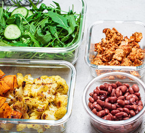 Dishwasher-safe glass containers for easy cleanup.