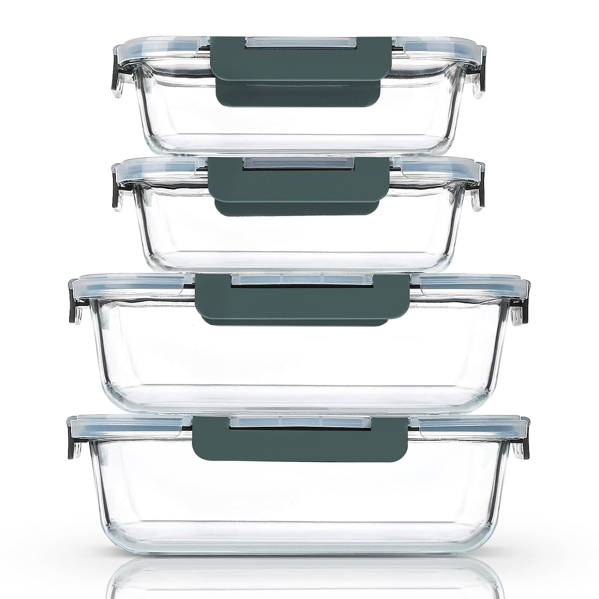  MMCIRCO 80 oz glass container with airtight lid, ideal for bulk meal prep.