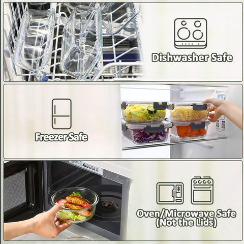 M MCIRCO fridge organization with stackable containers saves space.