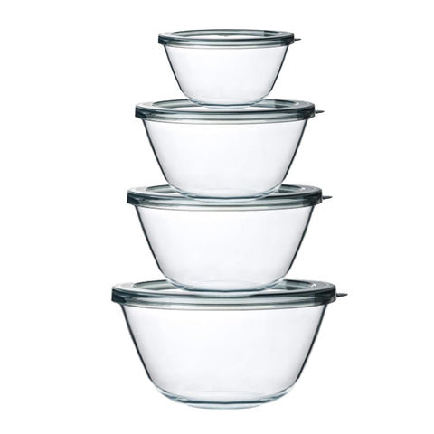M MCIRCO glass mixing bowls 0.8 qt assembled for quick prep and small-batch mixing