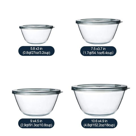 M MCIRCO 0.8 qt bowl with lid offers airtight storage for small portions