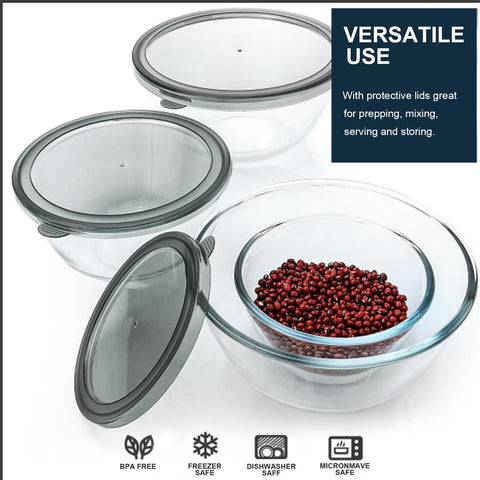 M MCIRCO 2.9 qt bowl with lid preserves prepared components