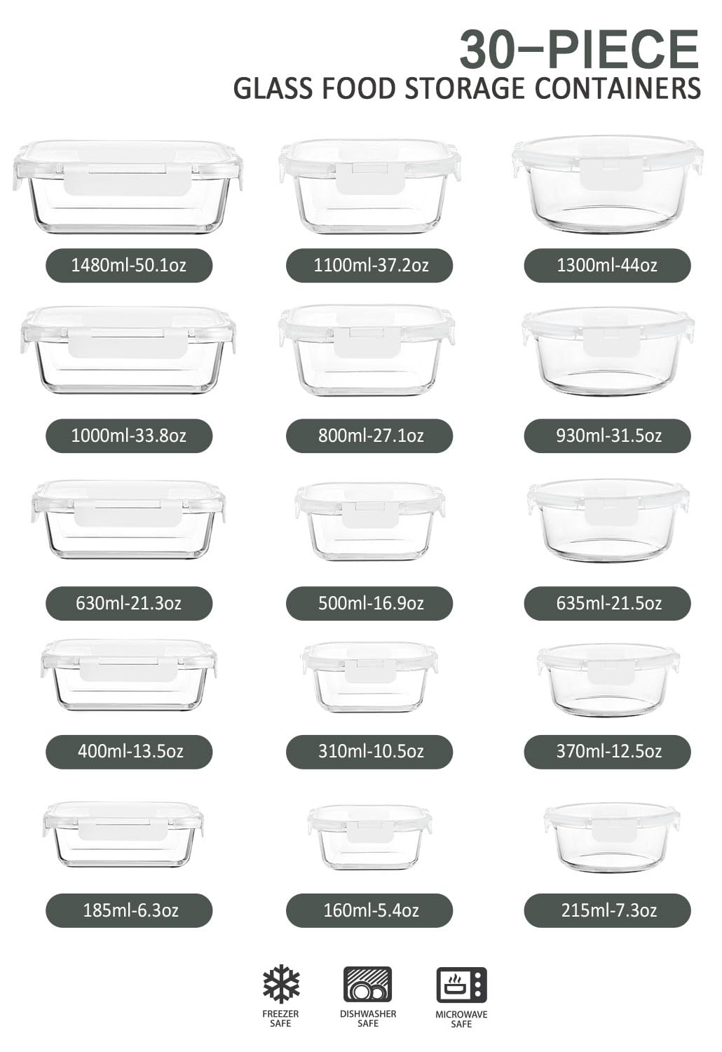 Close-up of upgraded snap-lock lids with airtight seal.