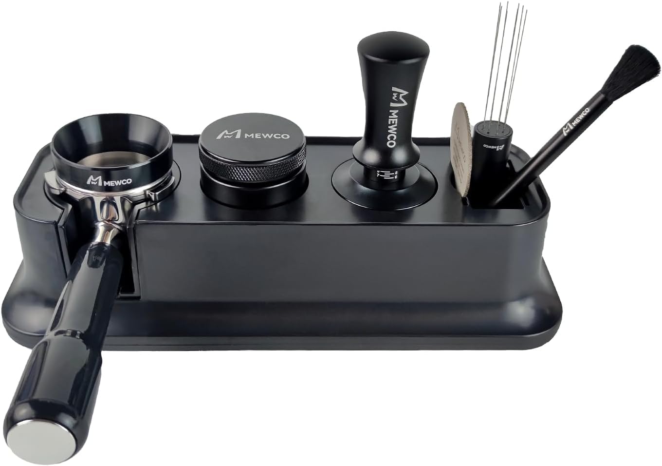 M MEWCO cleaning brush simplifies quick maintenance between shots.