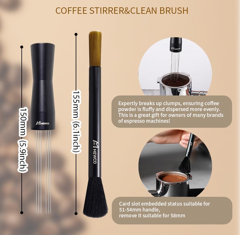 M MEWCO espresso station organizer keeps tools within reach and tidy.