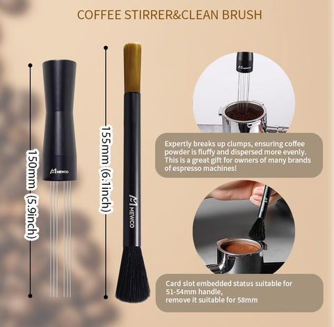 M MEWCO espresso station organizer keeps tools within reach and tidy.