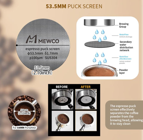 M MEWCO non-slip feet stabilize the setup during use.