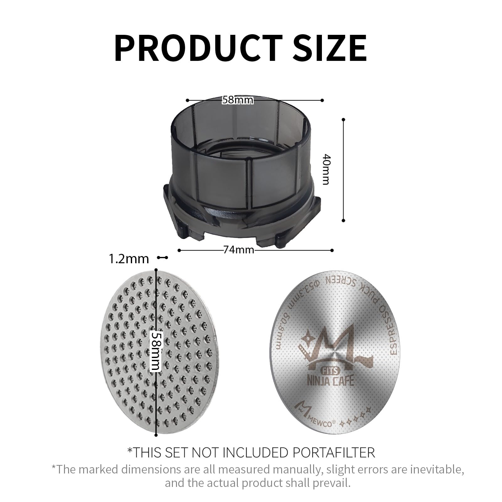 M MEWCO grounds barrier reduces debris reaching the brew head.