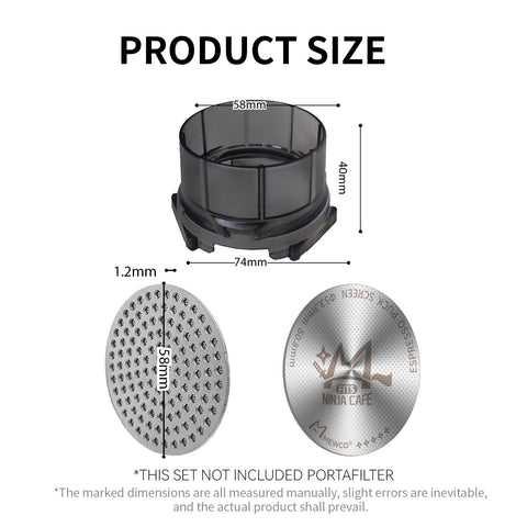 M MEWCO grounds barrier reduces debris reaching the brew head.
