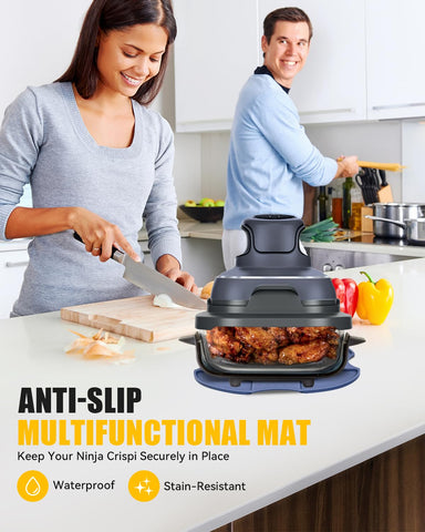Blue MMH mat adds modern style while boosting kitchen safety